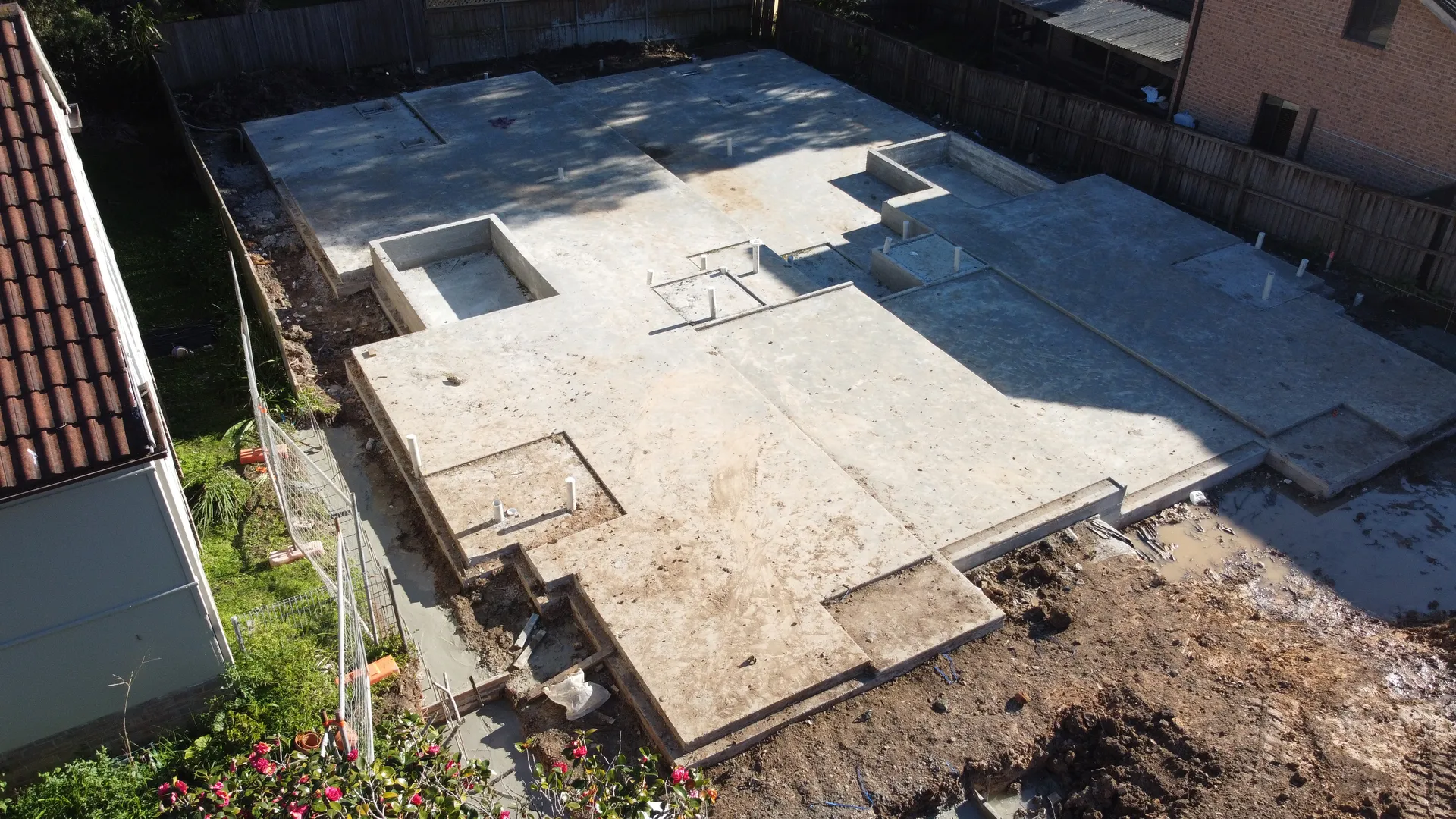 House slab pour complete — Allara Concreting Sydney